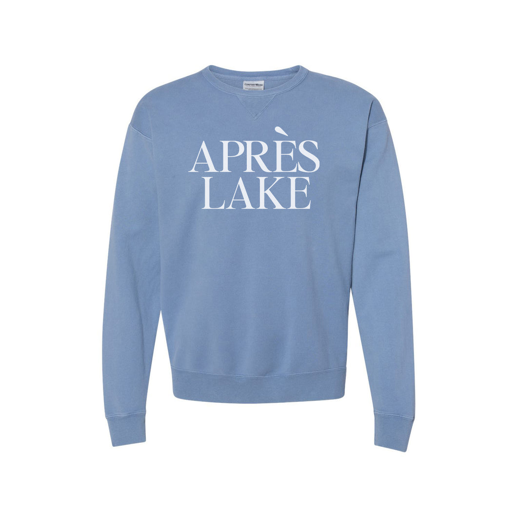 Aprés Lake Pigment Dyed Crew Sweatshirt