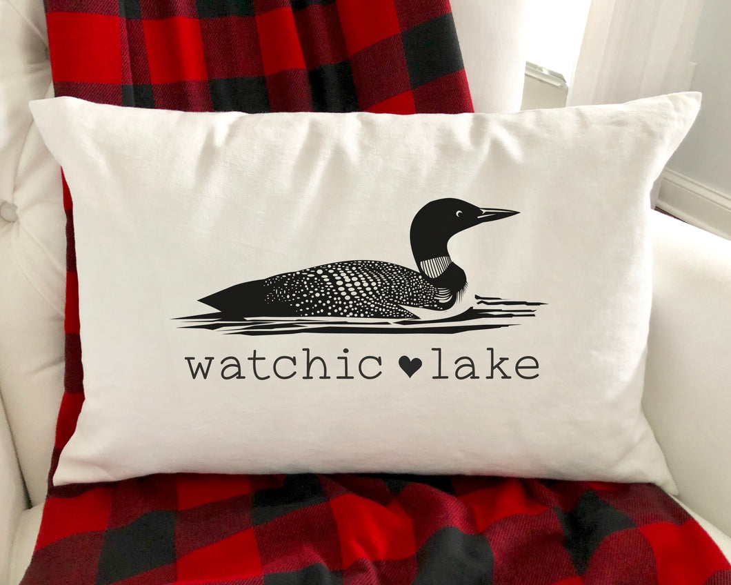 Custom Loon Lumbar Pillow