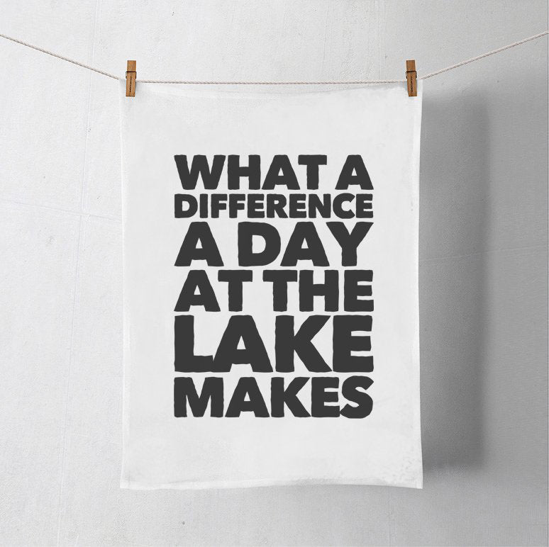 Day At The Lake Flour Sack Tea Towel